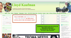 Desktop Screenshot of lloydkaufman.com