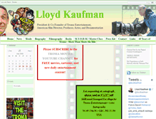 Tablet Screenshot of lloydkaufman.com